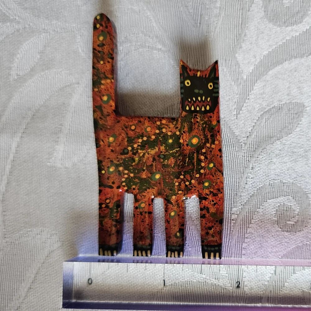 Vintage Mark Soppeland 1996 Scary Cat Artisan Brooch - Picture 13 of 13